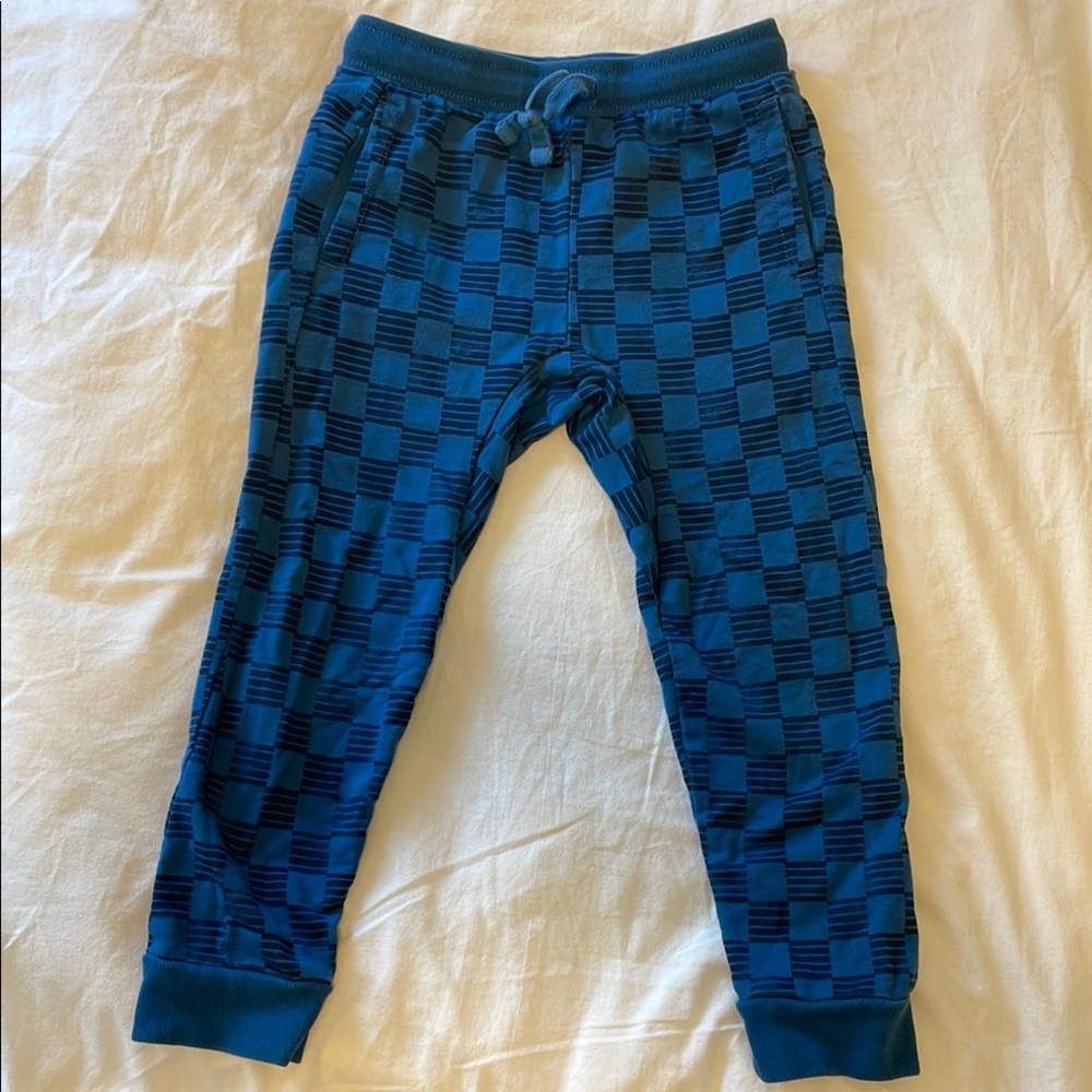 Tea Collection Blue Checkered Jogger Sweatpants